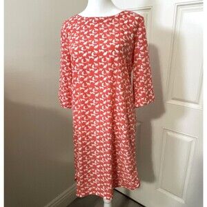 Gap Women’s Coral White Cats Dress Size Small Lightweight Feminine